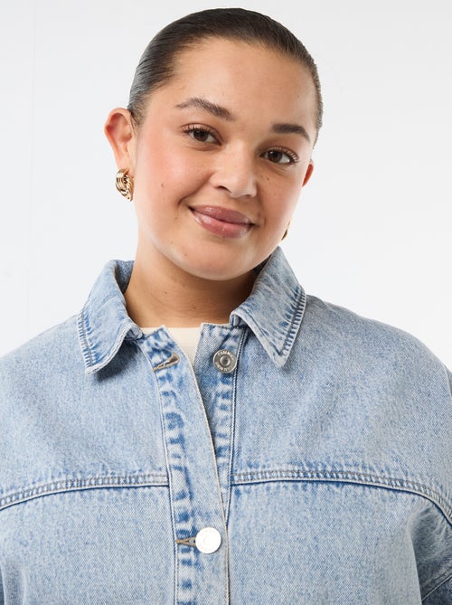 Giacca lunga in jeans - Kiabi Giacca lunga in jeans - Kiabi