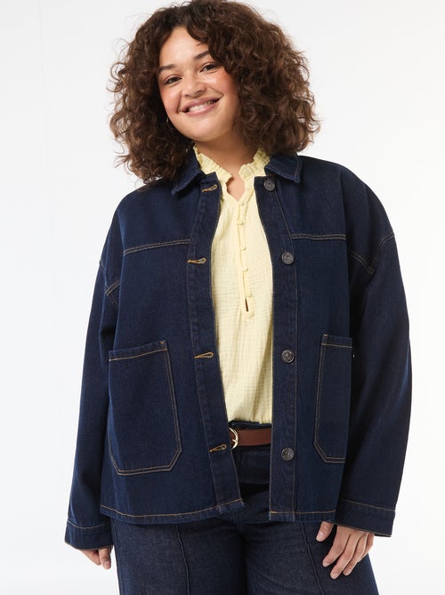 Giacca lunga in jeans - Kiabi Giacca lunga in jeans - Kiabi