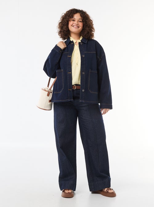 Giacca lunga in jeans - Kiabi Giacca lunga in jeans - Kiabi