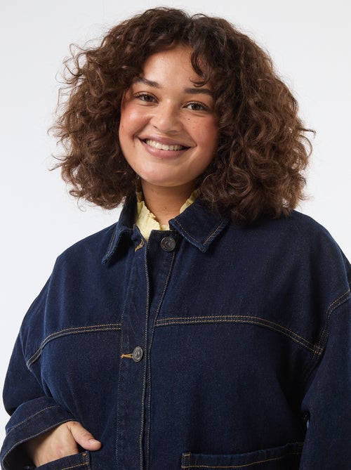 Giacca lunga in jeans - Kiabi Giacca lunga in jeans - Kiabi