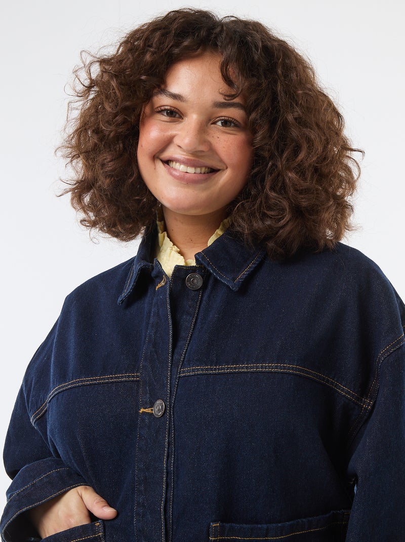 Giacca lunga in jeans Blu - Kiabi