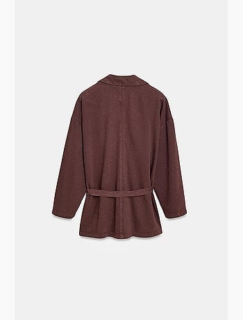 Giacca lunga oversize con cintura dilvin