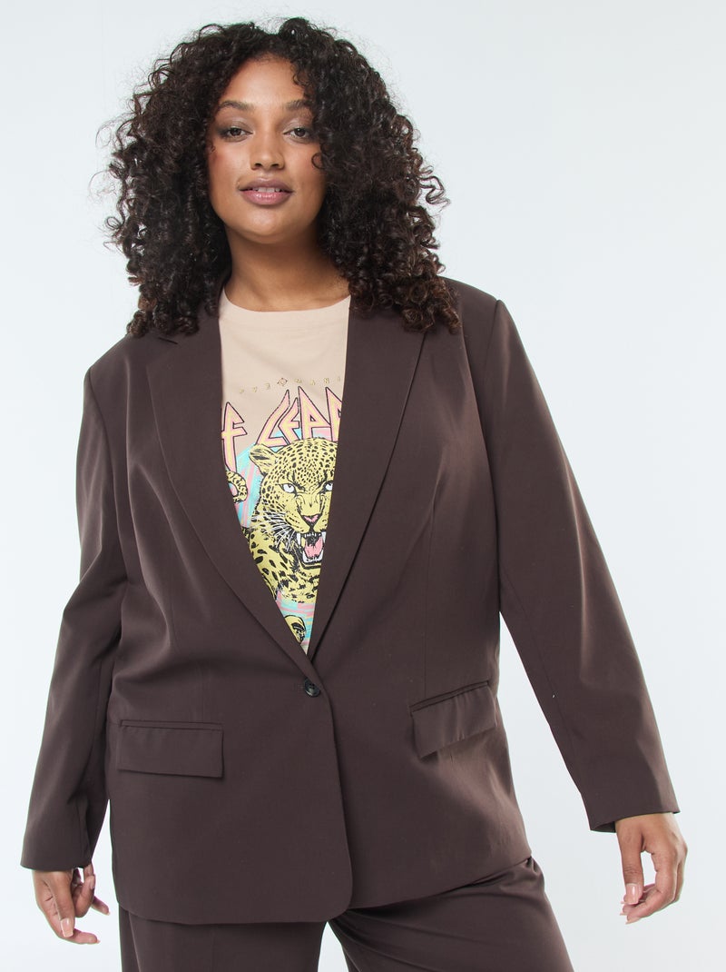 Giacca lunga oversize Marrone - Kiabi