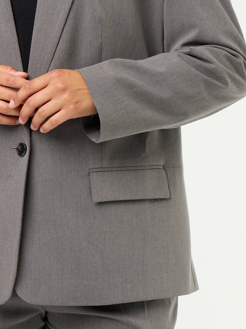 Giacca lunga sartoriale Grigio - Kiabi