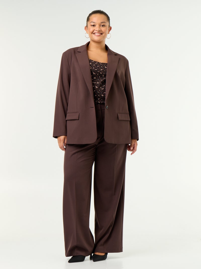 Giacca lunga sartoriale Marrone - Kiabi