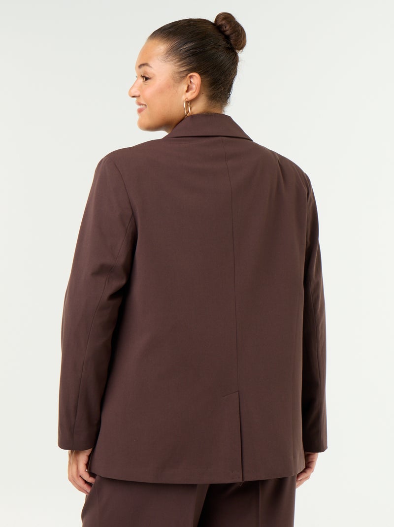 Giacca lunga sartoriale Marrone - Kiabi
