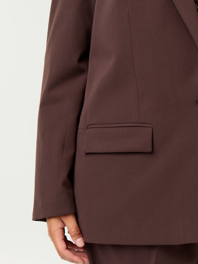Giacca lunga sartoriale Marrone - Kiabi