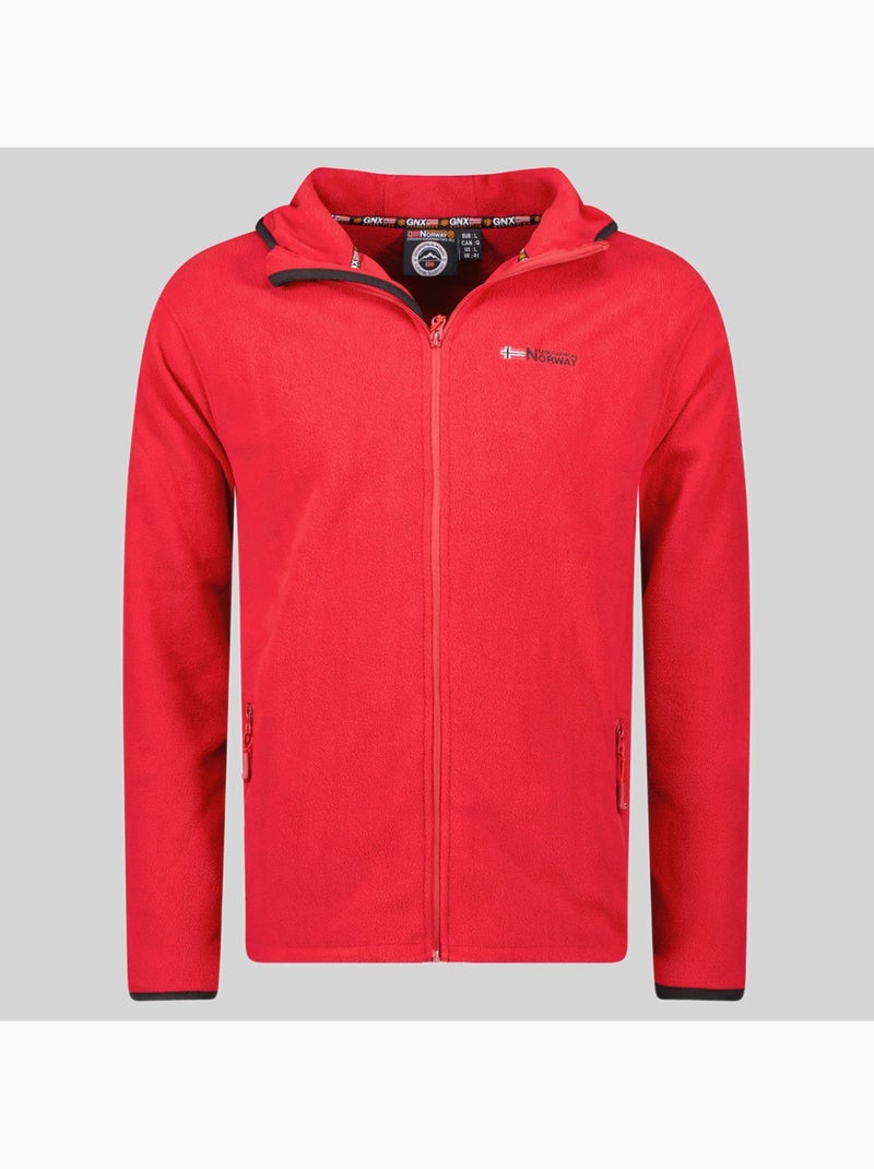 Giacca micro-pile con cappuccio unicia – geographical norway Rosso - Kiabi
