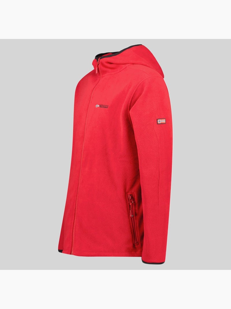 Giacca micro-pile con cappuccio unicia – geographical norway Rosso - Kiabi