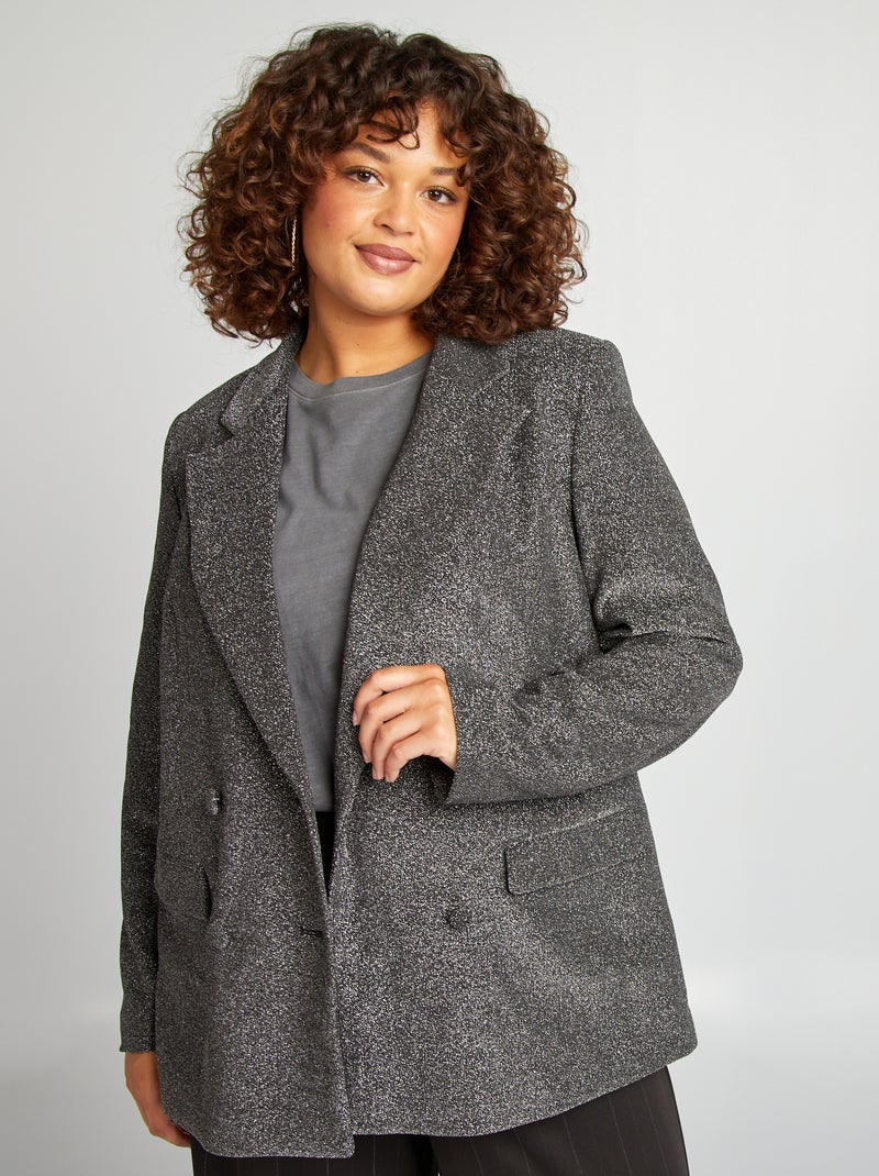 Giacca midi con paillettes GRIGIO - Kiabi
