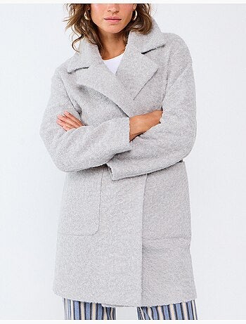 Giacca midi effetto bouclé, mo fashion