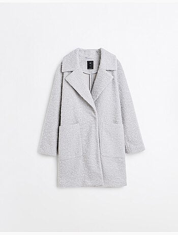 Giacca midi effetto bouclé, mo fashion
