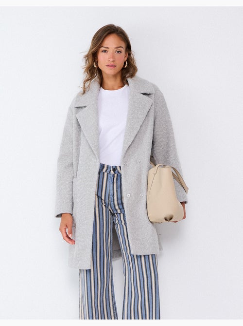 Giacca midi effetto bouclé, mo fashion - Kiabi Giacca midi effetto bouclé, mo fashion - Kiabi