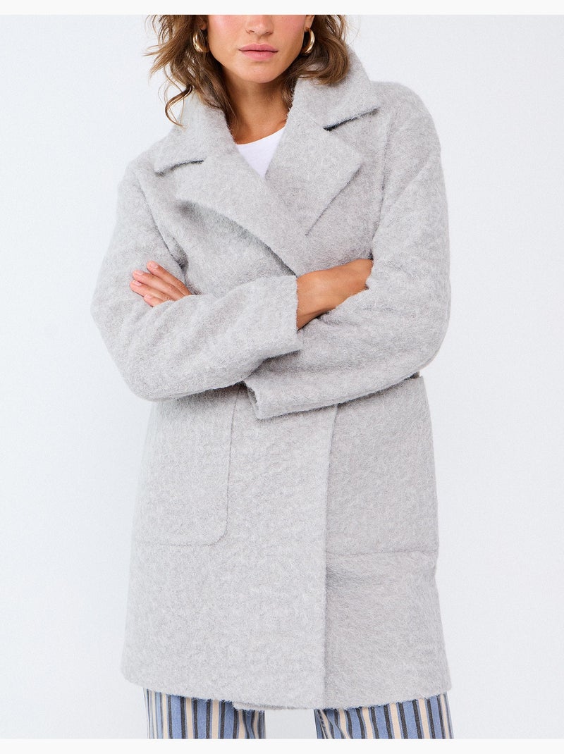Giacca midi effetto bouclé, mo fashion Grigio - Kiabi
