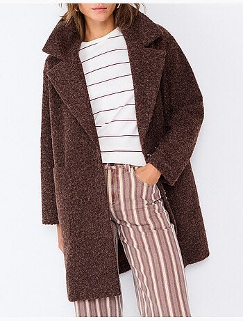 Giacca midi effetto bouclé, mo fashion