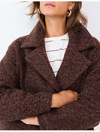 Giacca midi effetto bouclé, mo fashion