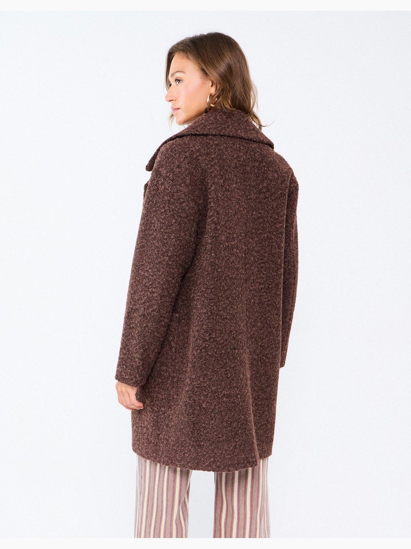 Giacca midi effetto bouclé, mo fashion Marrone - Kiabi