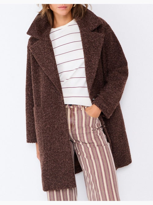 Giacca midi effetto bouclé, mo fashion - Kiabi Giacca midi effetto bouclé, mo fashion - Kiabi
