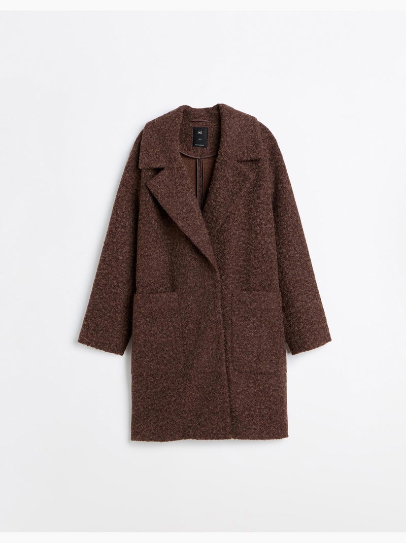 Giacca midi effetto bouclé, mo fashion Marrone - Kiabi