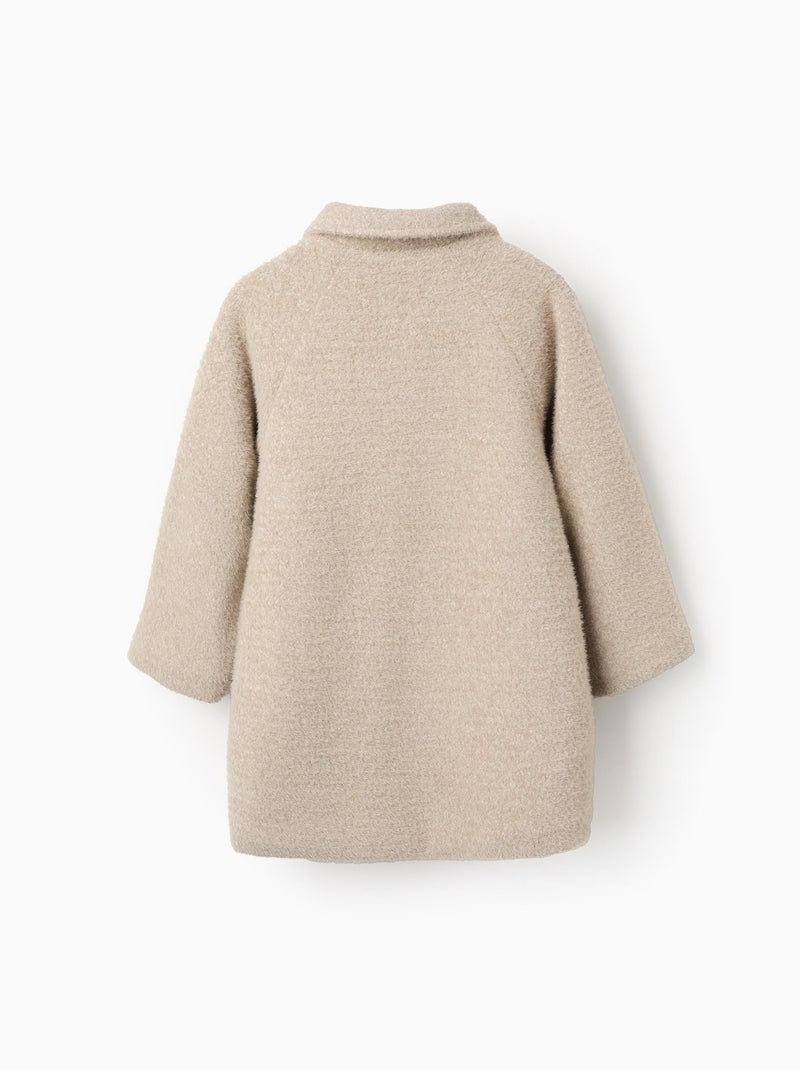 Giacca morbida con bottoni Beige - Kiabi