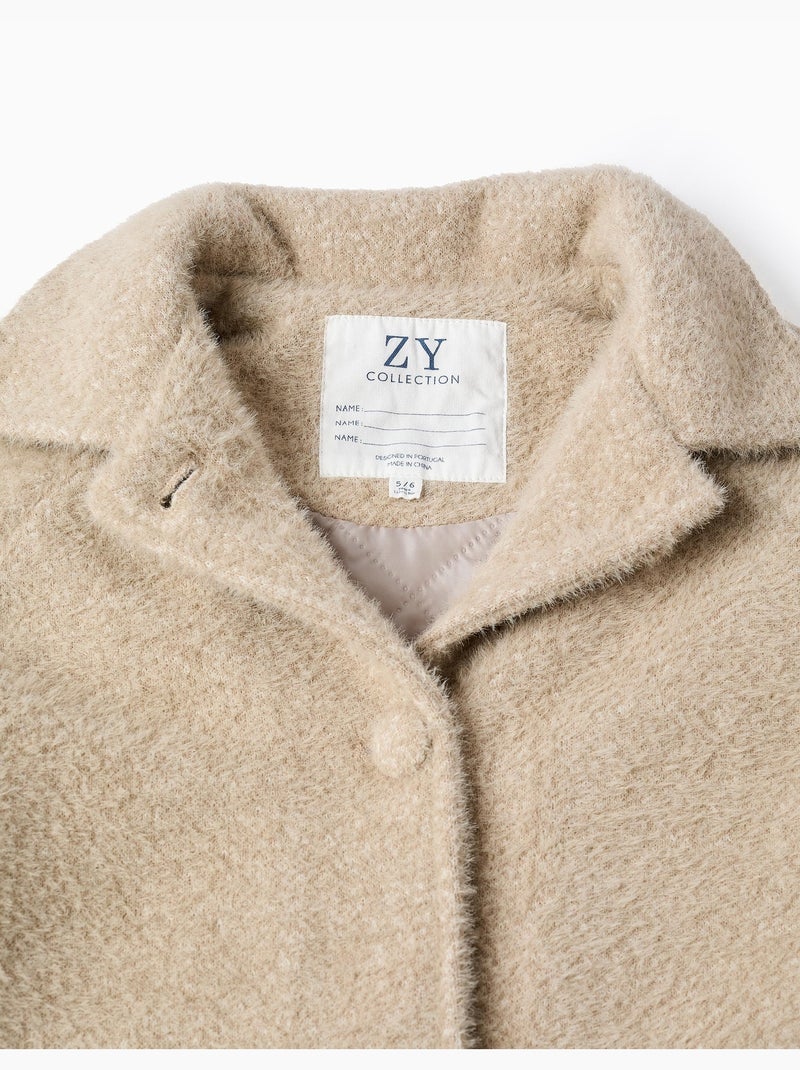 Giacca morbida con bottoni Beige - Kiabi