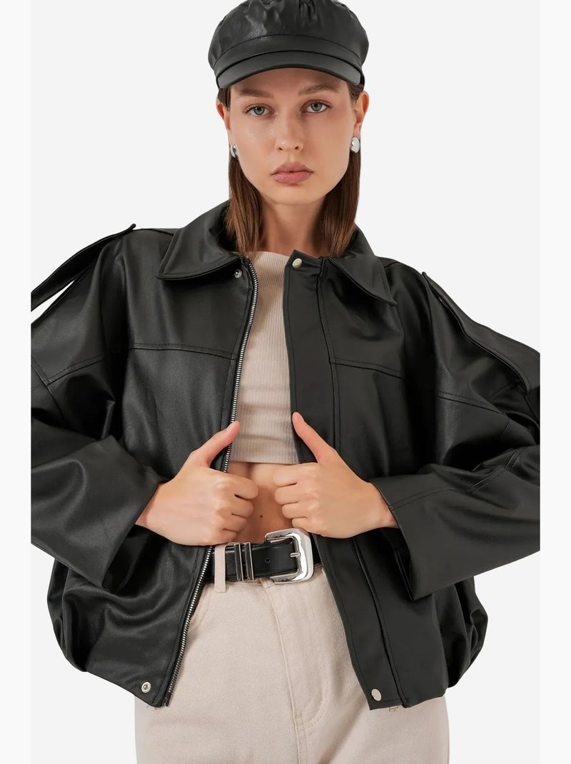 Giacca oversize con zip bdart Grigio nero - Kiabi