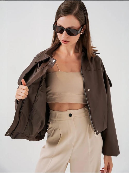Giacca oversize con zip bdart - Kiabi