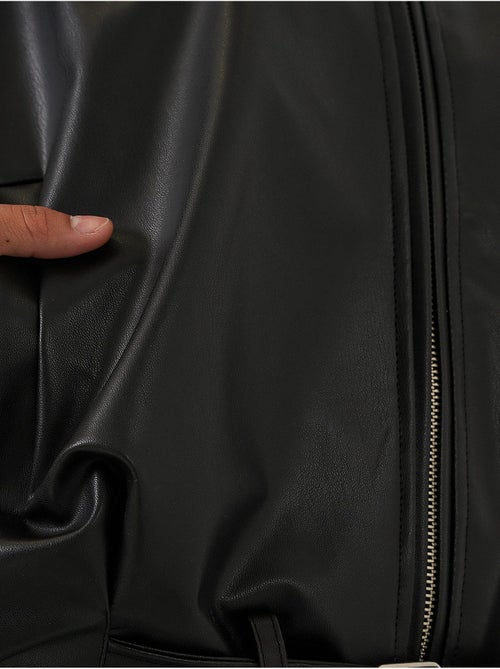 Giacca oversize in ecopelle con cintura bdart - Kiabi Giacca oversize in ecopelle con cintura bdart - Kiabi