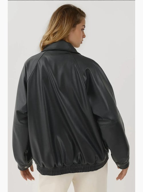 Giacca oversize in ecopelle con tasche hiccup - Kiabi