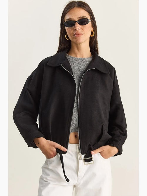 Giacca oversize in finto suede lucci - Kiabi Giacca oversize in finto suede lucci - Kiabi