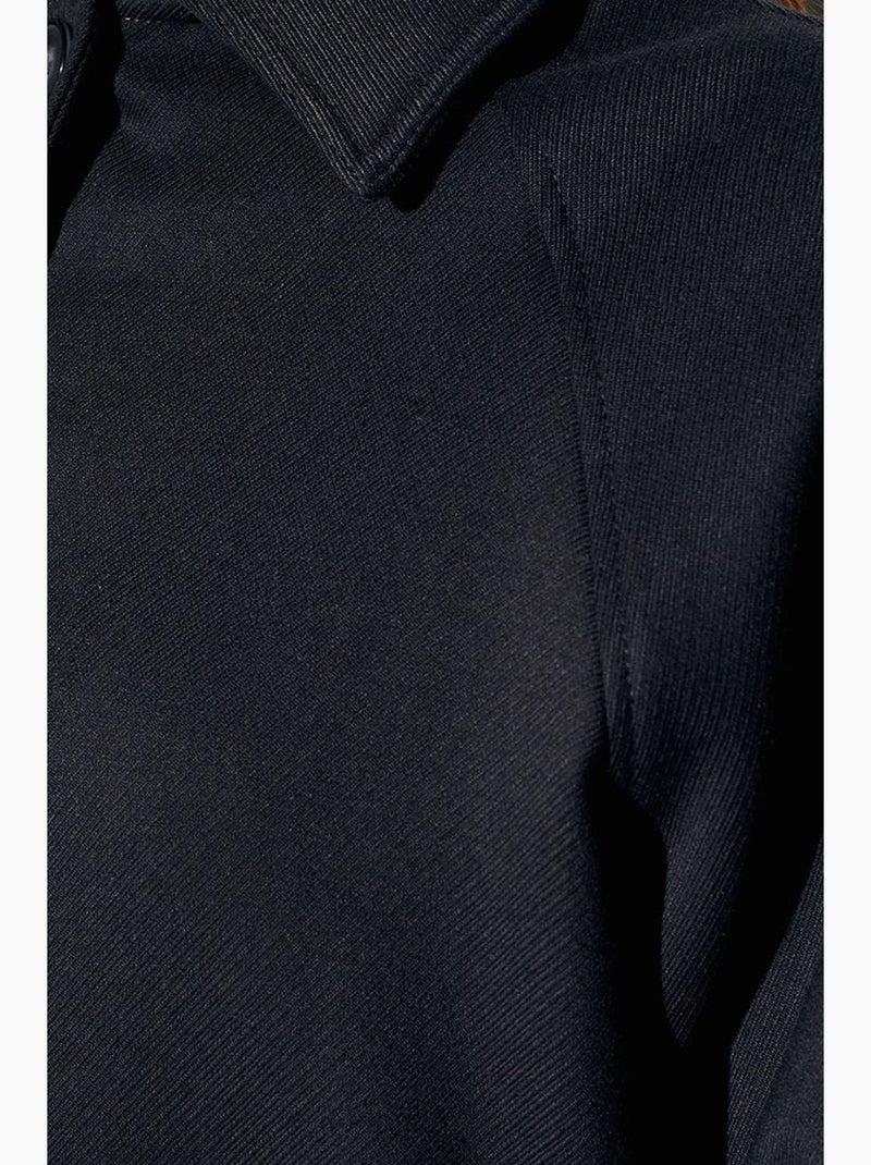 Giacca oversize in tessuto intrecciato effetto peluche con bottoni dilvin Nero - Kiabi