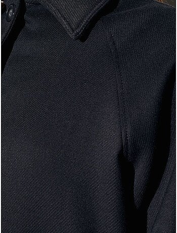 Giacca oversize in tessuto intrecciato effetto peluche con bottoni