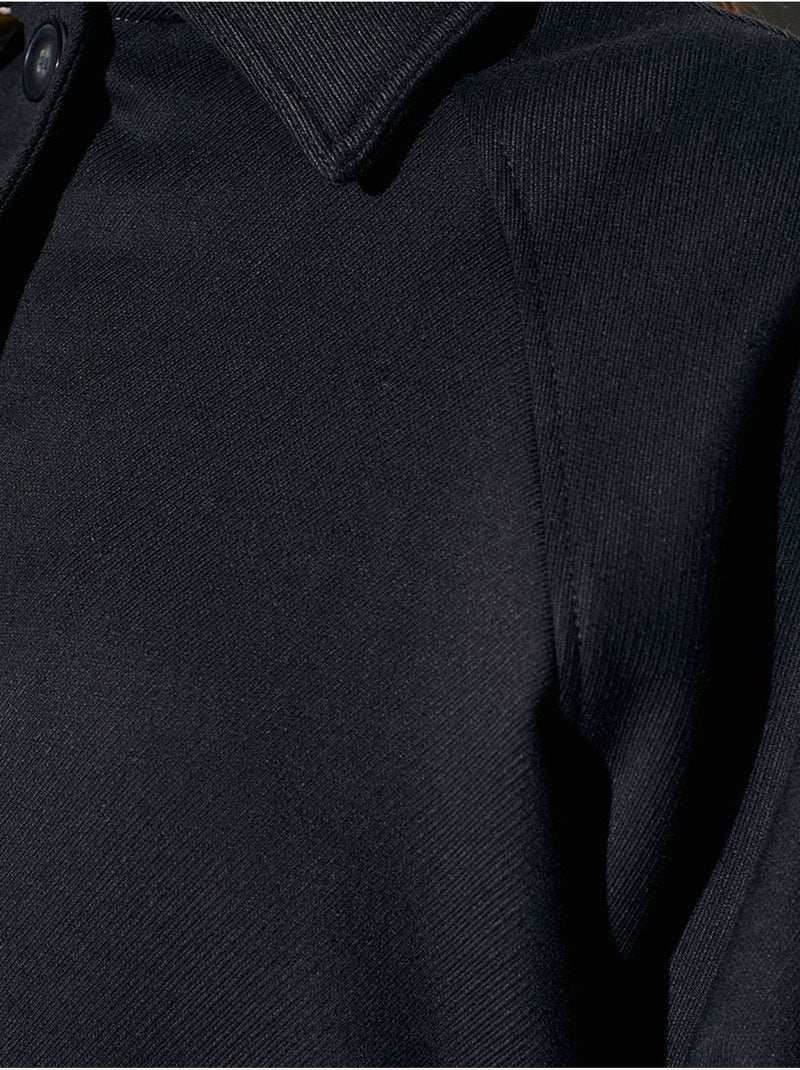 Giacca oversize in tessuto intrecciato effetto peluche con bottoni Nero - Kiabi