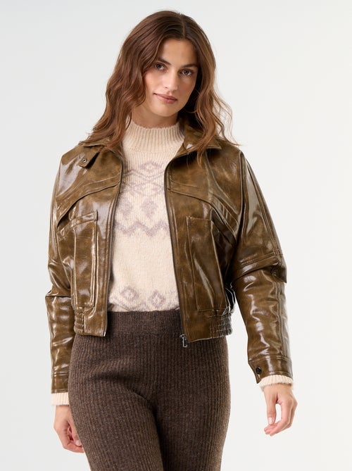 Giacca oversize in vinile - Kiabi