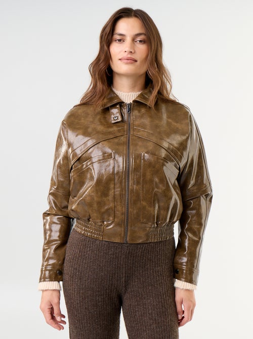 Giacca oversize in vinile - Kiabi