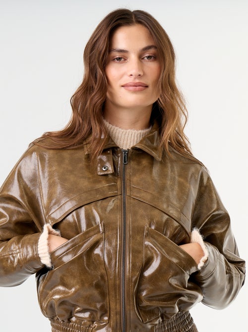 Giacca oversize in vinile - Kiabi