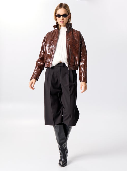 Giacca oversize in vinile - Kiabi