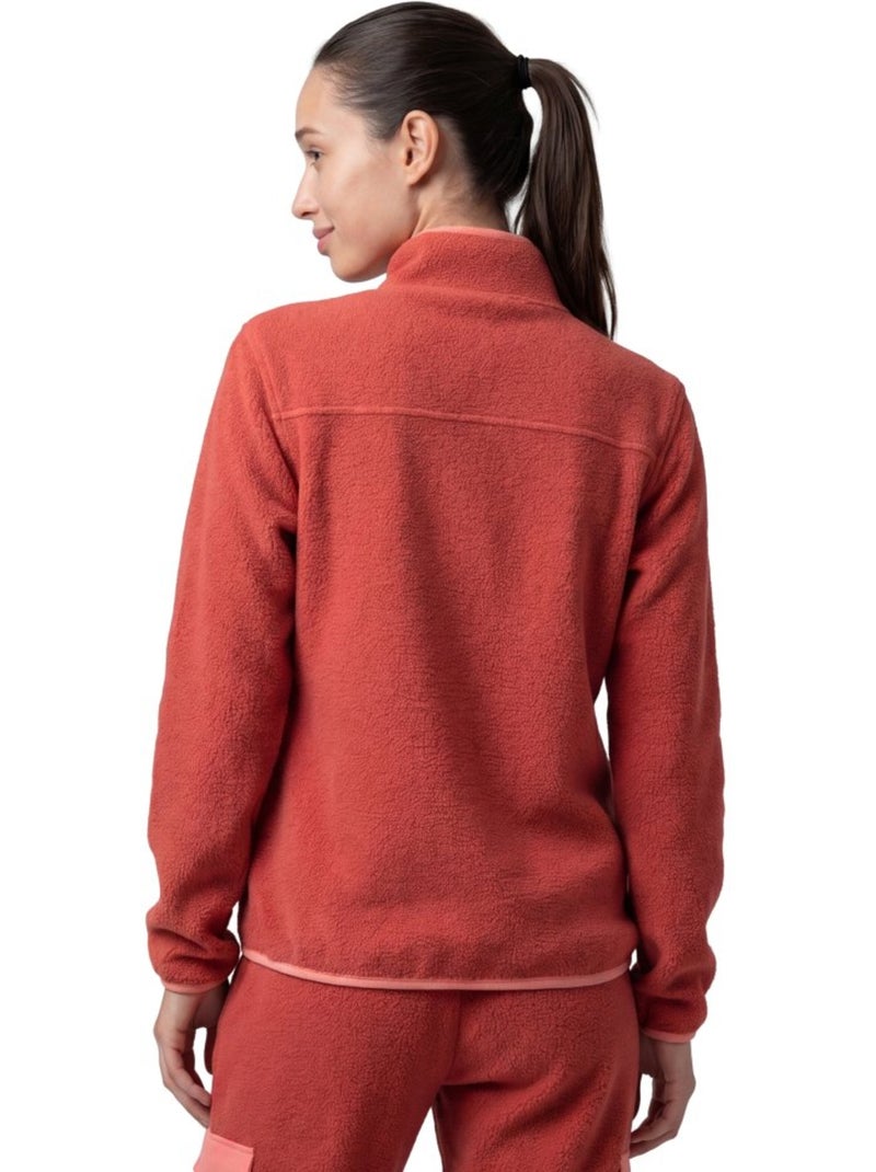 Giacca pile escursionismo donna donna carezza-w brick Rosso - Kiabi