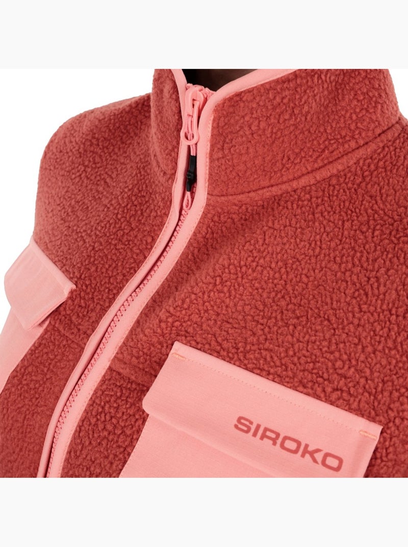 Giacca pile escursionismo donna donna carezza-w brick Rosso - Kiabi