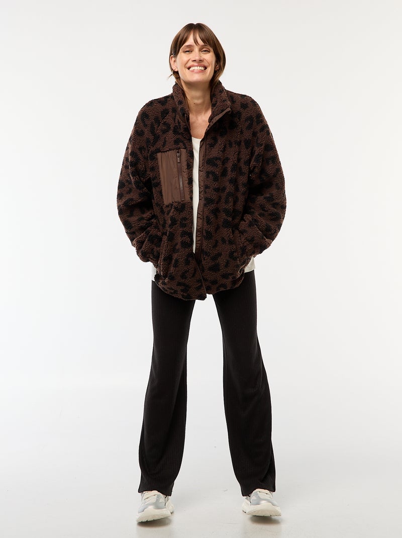 Giacca premaman effetto montone Beige - Kiabi