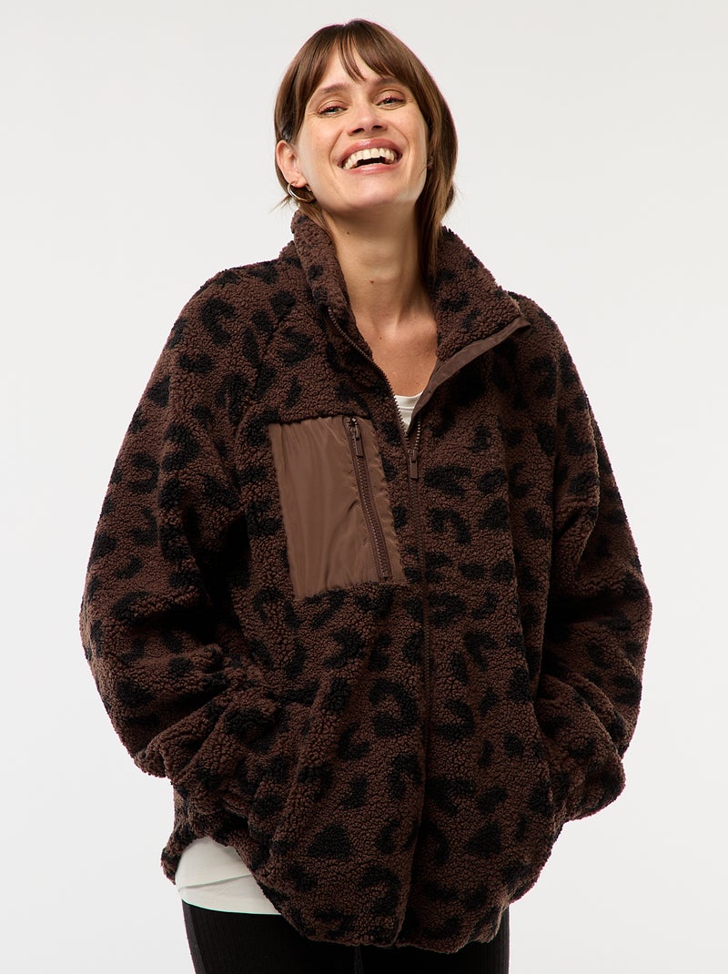 Giacca premaman effetto montone Beige - Kiabi