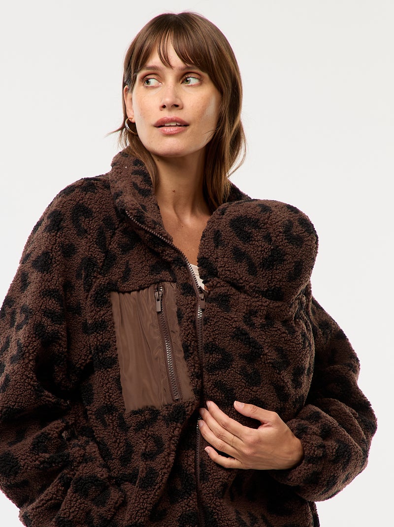 Giacca premaman effetto montone Beige - Kiabi