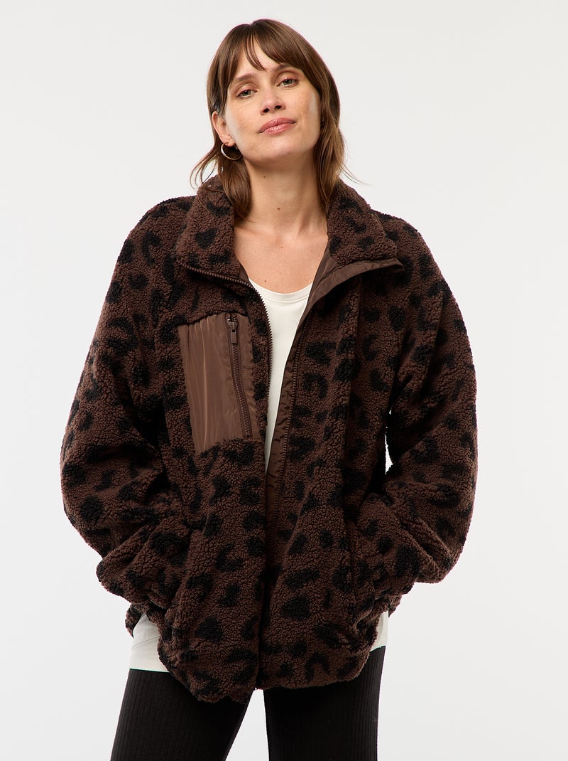 Giacca premaman effetto montone Beige - Kiabi