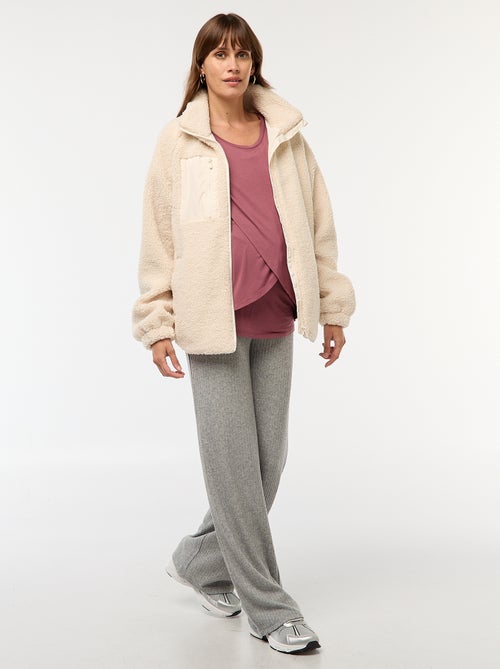 Giacca premaman effetto montone - Kiabi