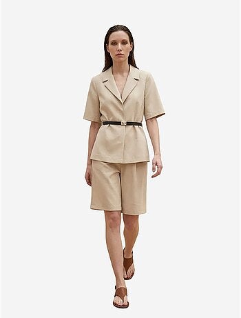 Giacca sartoriale con cintura e collo a scialle my fashion