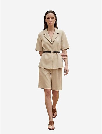 Giacca sartoriale con cintura e collo a scialle my fashion