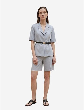 Giacca sartoriale con cintura e collo a scialle my fashion