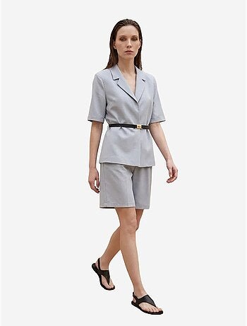 Giacca sartoriale con cintura e collo a scialle my fashion