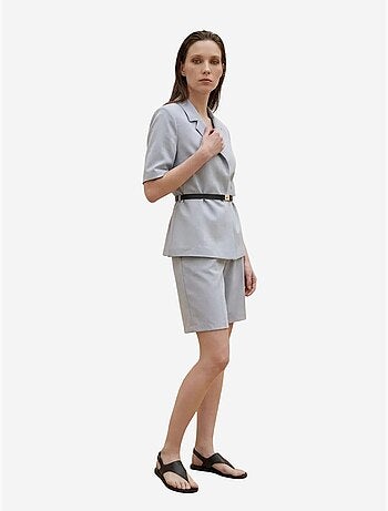 Giacca sartoriale con cintura e collo a scialle my fashion