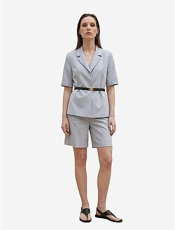 Giacca sartoriale con cintura e collo a scialle my fashion